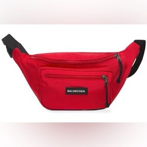 Authentic Balenciaga Explorer Red Nylon Belt Bag